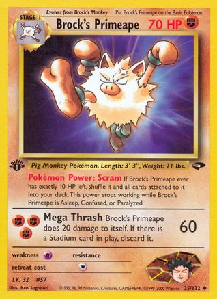 Brock's Primeape 035/132/132 - Uncommon - Unlimited