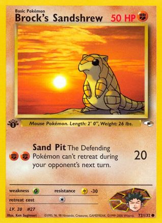 Brock's Sandshrew (72) 072/132/132 - Common - 1st Edition