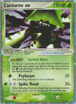 Cacturne ex 091/106 - Ultra Rare - Holofoil