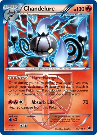 Chandelure (Team Plasma) 016/116 - Holo Rare - Holofoil