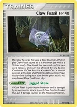 Claw Fossil 091/110 - Common - Reverse Holofoil
