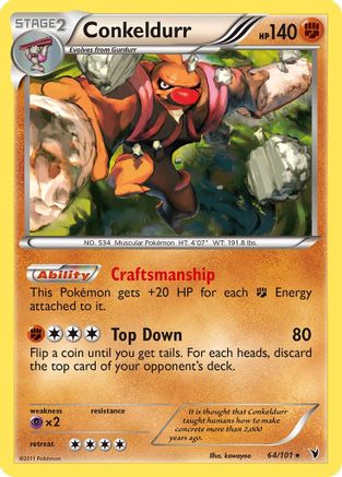 Conkeldurr (64) 064/101 - Holo Rare - Holofoil