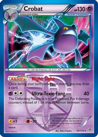 Crobat (Team Plasma) 055/135/135 - Holo Rare - Holofoil