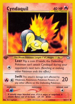 Cyndaquil (56) 056/111/111 - Common - 1st Edition