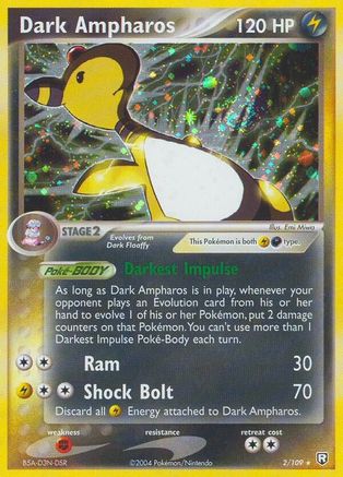 Dark Ampharos 002/109 - Holo Rare - Reverse Holofoil