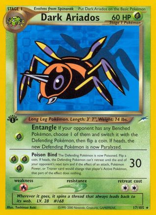 Dark Ariados 017/105 - Rare - 1st Edition
