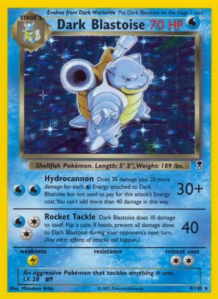 Dark Blastoise 004/110 - Holo Rare - Holofoil