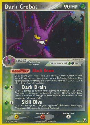 Dark Crobat 003/109 - Holo Rare - Holofoil