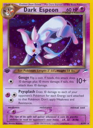 Dark Espeon 004/105 - Holo Rare - Holofoil