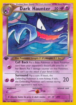 Dark Haunter 036/105/105 - Uncommon - 1st Edition