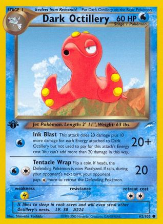 Dark Octillery 062/105/105 - Common - 1st Edition