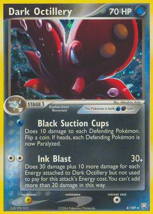 Dark Octillery 008/109 - Holo Rare - Reverse Holofoil