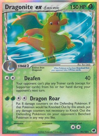 Dragonite ex (Delta Species) 091/101 - Ultra Rare - Holofoil