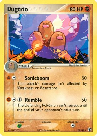 Dugtrio 022/112/112 - Rare
