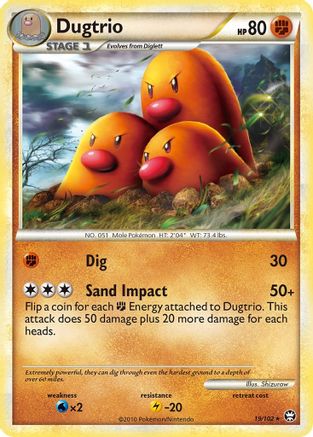Dugtrio 019/102/102 - Rare