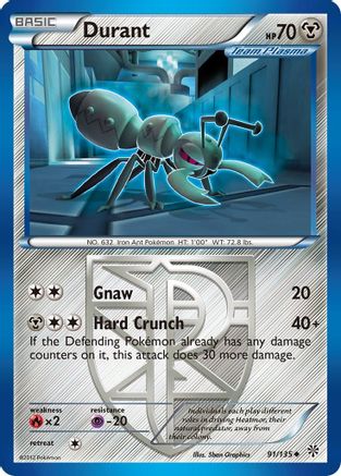 Durant (Team Plasma) (91) 091/135/135 - Uncommon