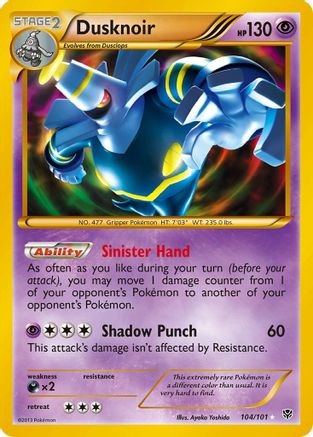 Dusknoir (104 Secret Rare) 104/101 - Secret Rare - Holofoil