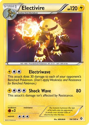Electivire 054/149 - Holo Rare - Holofoil