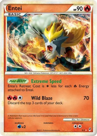 Entei (Shiny) SL3/95 - Shiny Holo Rare - Holofoil