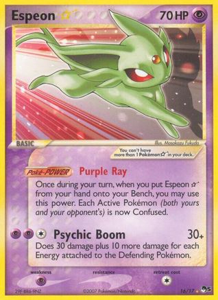 Espeon Star 016/17 - Ultra Rare
