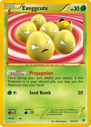 Exeggcute (102 Secret Rare) 102/101 - Secret Rare - Holofoil