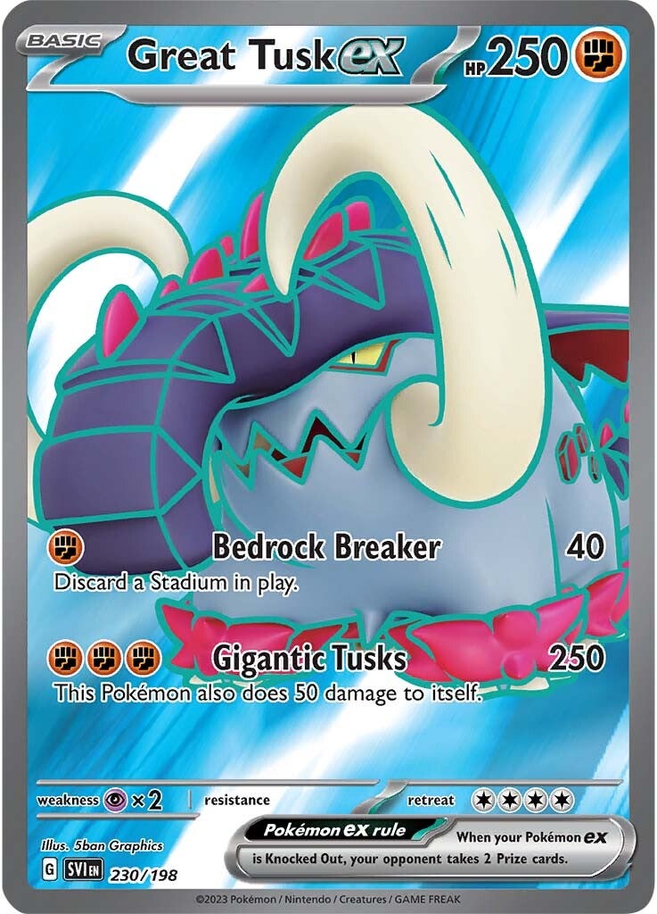 Great Tusk ex 230/198 - Ultra Rare - Holofoil