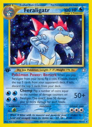 Feraligatr (4) 004/111/111 - Holo Rare - Holofoil
