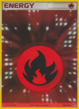 Fire Energy 104/108/108 - Rare - Holofoil