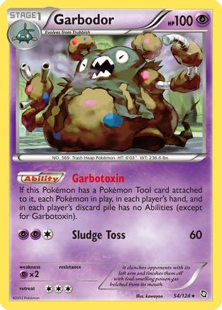 Garbodor 054/124 - Holo Rare - Holofoil