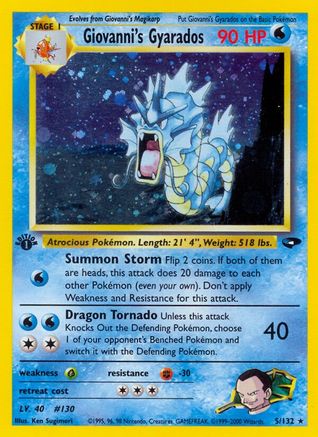 Giovanni's Gyarados 005/132/132 - Holo Rare - Holofoil