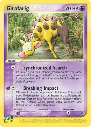 Girafarig 016/97/97 - Rare
