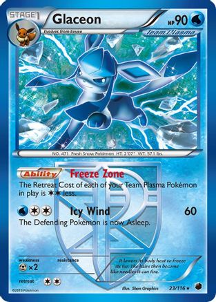 Glaceon (Team Plasma) 023/116/116 - Rare