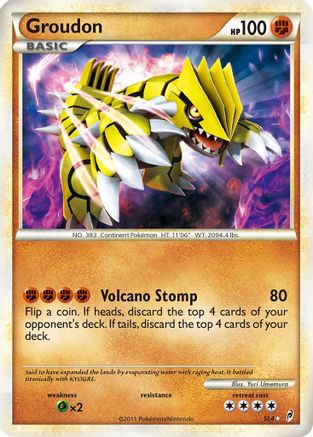 Groudon (Shiny) SL4/95 - Shiny Holo Rare - Holofoil