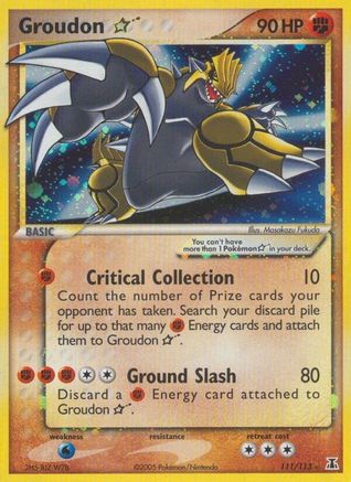 Groudon Star 111/113 - Ultra Rare - Holofoil
