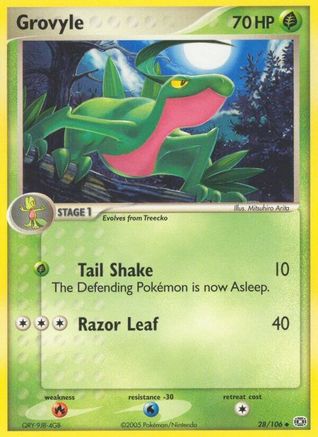 Grovyle 028/106 - Uncommon - Reverse Holofoil