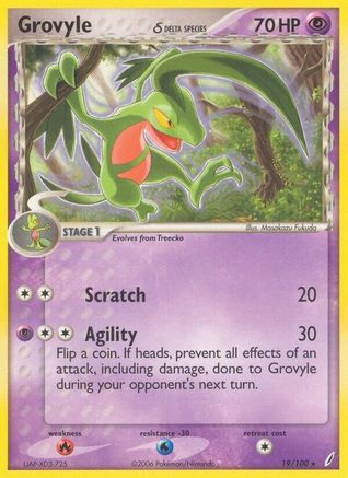 Grovyle (Delta Species) 019/100/100 - Rare - Reverse Holofoil