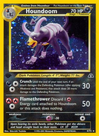 Houndoom (4) 004/75/75 - Holo Rare - Holofoil