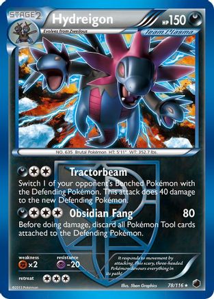 Hydreigon (Team Plasma) 078/116/116 - Holo Rare - Holofoil