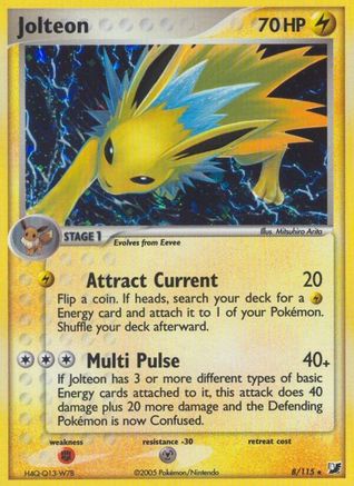 Jolteon 008/115 - Holo Rare - Reverse Holofoil