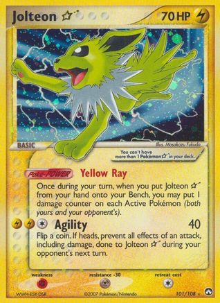Jolteon Star 101/108 - Ultra Rare - Holofoil