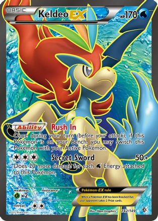 Keldeo EX (142 Full Art) 142/149 - Ultra Rare - Holofoil
