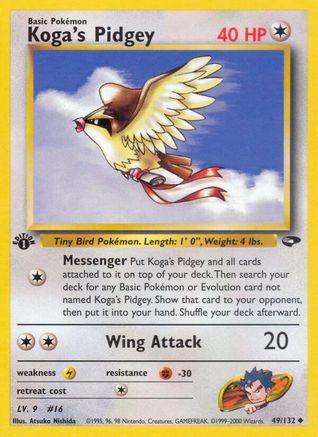 Koga's Pidgey (49) 049/132/132 - Uncommon - 1st Edition