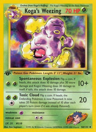 Koga's Weezing 050/132/132 - Uncommon - Unlimited