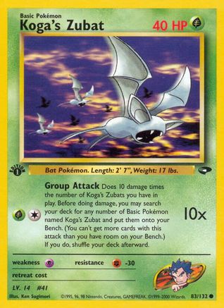 Koga's Zubat 083/132/132 - Common - Unlimited