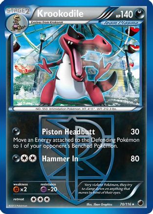Krookodile (Team Plasma) 070/116 - Rare