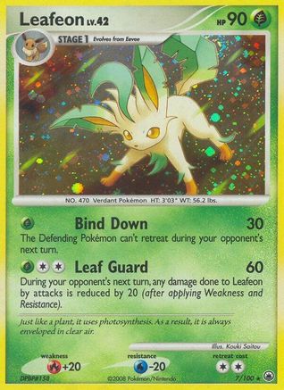 Leafeon (7) 007/100 - Holo Rare - Holofoil