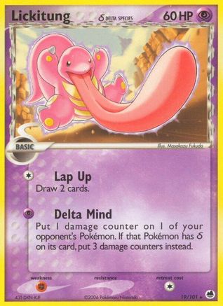 Lickitung (Delta Species) 019/101/101 - Rare - Reverse Holofoil