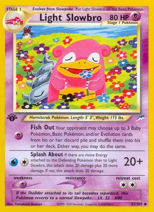 Light Slowbro 051/105/105 - Uncommon - 1st Edition