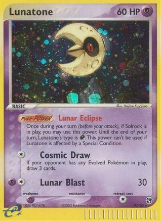 Lunatone 008/100 - Holo Rare - Reverse Holofoil