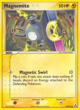 Magnemite 059/92/92 - Common - Reverse Holofoil